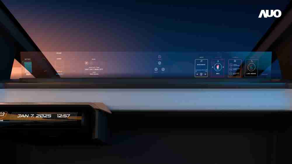 万利无界透明显示接口(Horizon Image Glass)透过车运算方案整合仪表板、、、、中控台及副驾显示器，，，一体式全景呈现，，，提供乘用者清晰的前方视野、、行车必要信息与娱乐功能